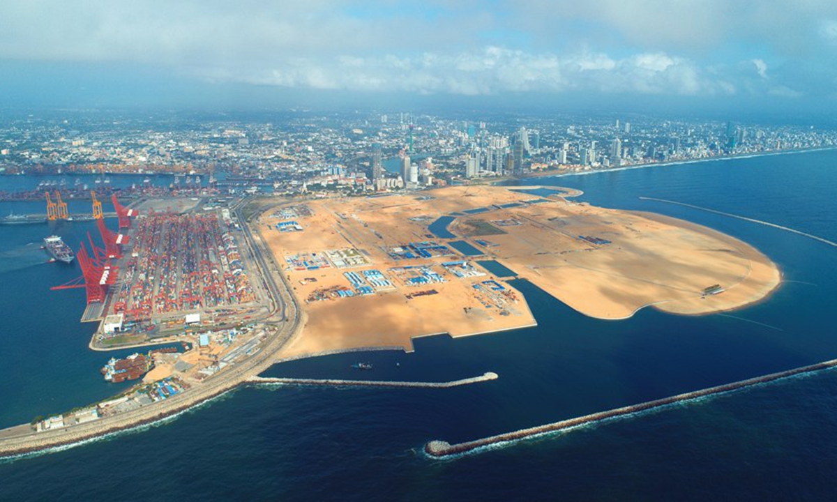 23 settembre 2020: inaugurazione del cantiere di Colombo Port City a Colombo.