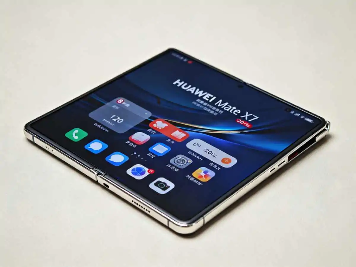 The Huawei Mate X7 flagship foldable phone featuring the innovative 8-inch LTPO OLED inner display with 120Hz refresh rate